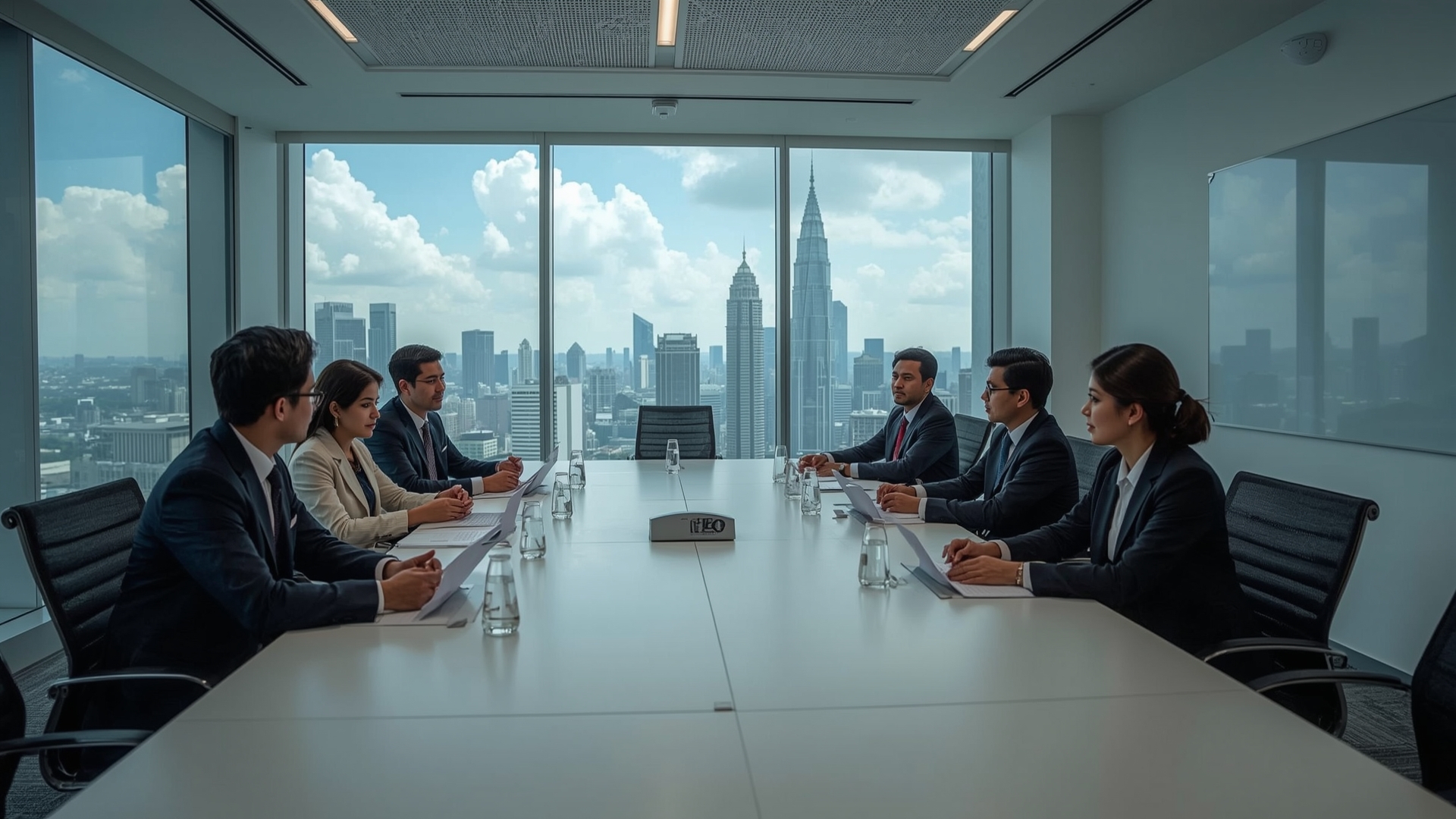 Business professionals in meeting